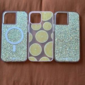 Glitter Lemon Phone Case Set
